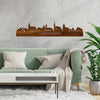 Skyline Over d'n Dam Palissander houten cadeau decoratie relatiegeschenk van WoodWideCities