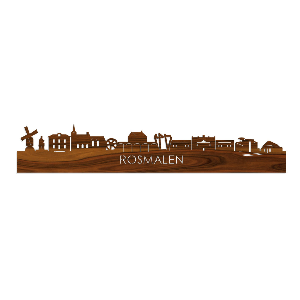 Skyline Rosmalen Palissander houten cadeau decoratie relatiegeschenk van WoodWideCities