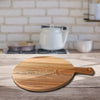 Skyline Serveerplank Rond Vancouver houten cadeau decoratie relatiegeschenk van WoodWideCities