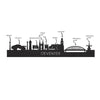 Skyline Shape Deventer Black houten cadeau decoratie relatiegeschenk van WoodWideCities