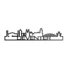 Skyline Shape Deventer Black houten cadeau decoratie relatiegeschenk van WoodWideCities