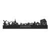 Skyline Zaandam Zwart houten cadeau decoratie relatiegeschenk van WoodWideCities