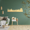 Skyline Zaandam Metallic Goud gerecycled kunststof cadeau decoratie relatiegeschenk van WoodWideCities