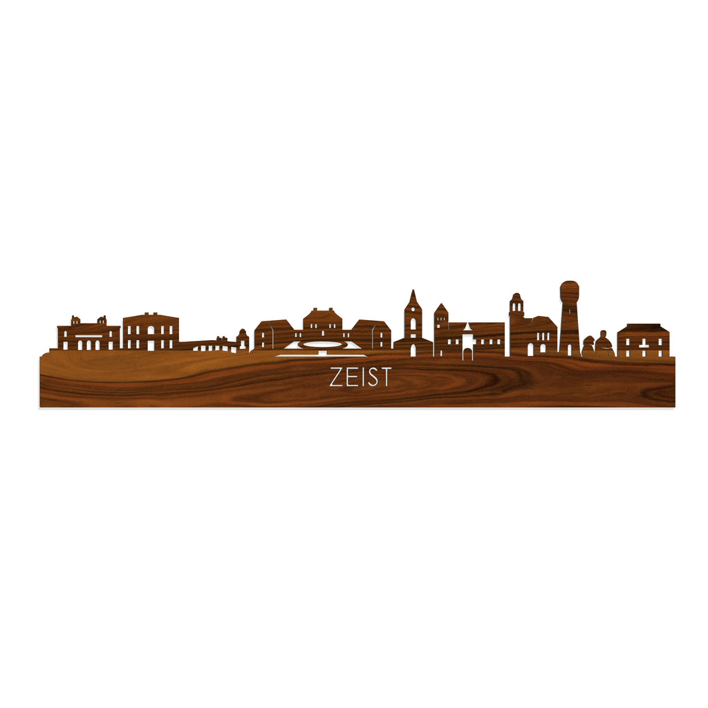 Skyline Zeist Palissander houten cadeau decoratie relatiegeschenk van WoodWideCities