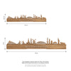 Standing Skyline Alphen aan den Rijn Eiken houten cadeau decoratie relatiegeschenk van WoodWideCities