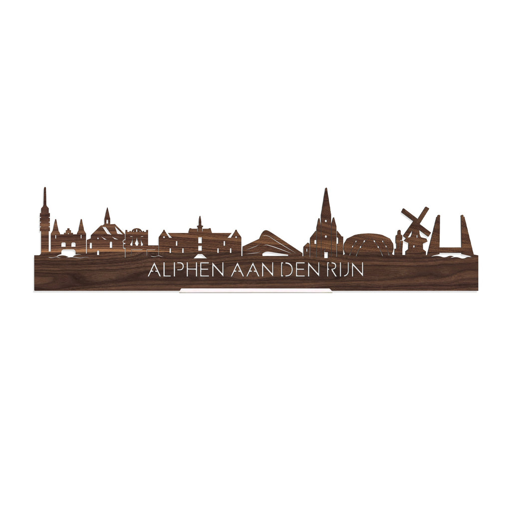 Standing Skyline Alphen aan den Rijn Noten houten cadeau decoratie relatiegeschenk van WoodWideCities