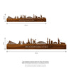 Standing Skyline Alphen aan den Rijn Palissander houten cadeau decoratie relatiegeschenk van WoodWideCities