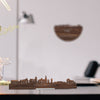 Standing Skyline Baarle-Nassau Noten houten cadeau decoratie relatiegeschenk van WoodWideCities