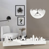 Standing Skyline Barcelona Wit glanzend gerecycled kunststof cadeau decoratie relatiegeschenk van WoodWideCities