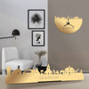 Standing Skyline Bennekom Metallic Goud gerecycled kunststof cadeau decoratie relatiegeschenk van WoodWideCities