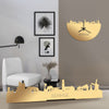 Standing Skyline Beringe Metallic Goud gerecycled kunststof cadeau decoratie relatiegeschenk van WoodWideCities