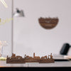 Standing Skyline Beringe Noten houten cadeau decoratie relatiegeschenk van WoodWideCities