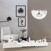 Standing Skyline Beringe Wit glanzend gerecycled kunststof cadeau decoratie relatiegeschenk van WoodWideCities