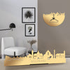 Standing Skyline Bolsward Metallic Goud gerecycled kunststof cadeau decoratie relatiegeschenk van WoodWideCities