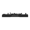 Standing Skyline Bordeaux Zwart houten cadeau decoratie relatiegeschenk van WoodWideCities