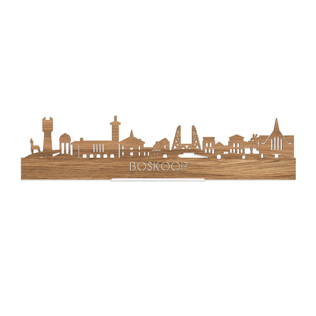 Standing Skyline Boskoop Eiken houten cadeau decoratie relatiegeschenk van WoodWideCities