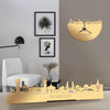 Standing Skyline Boskoop Metallic Goud gerecycled kunststof cadeau decoratie relatiegeschenk van WoodWideCities