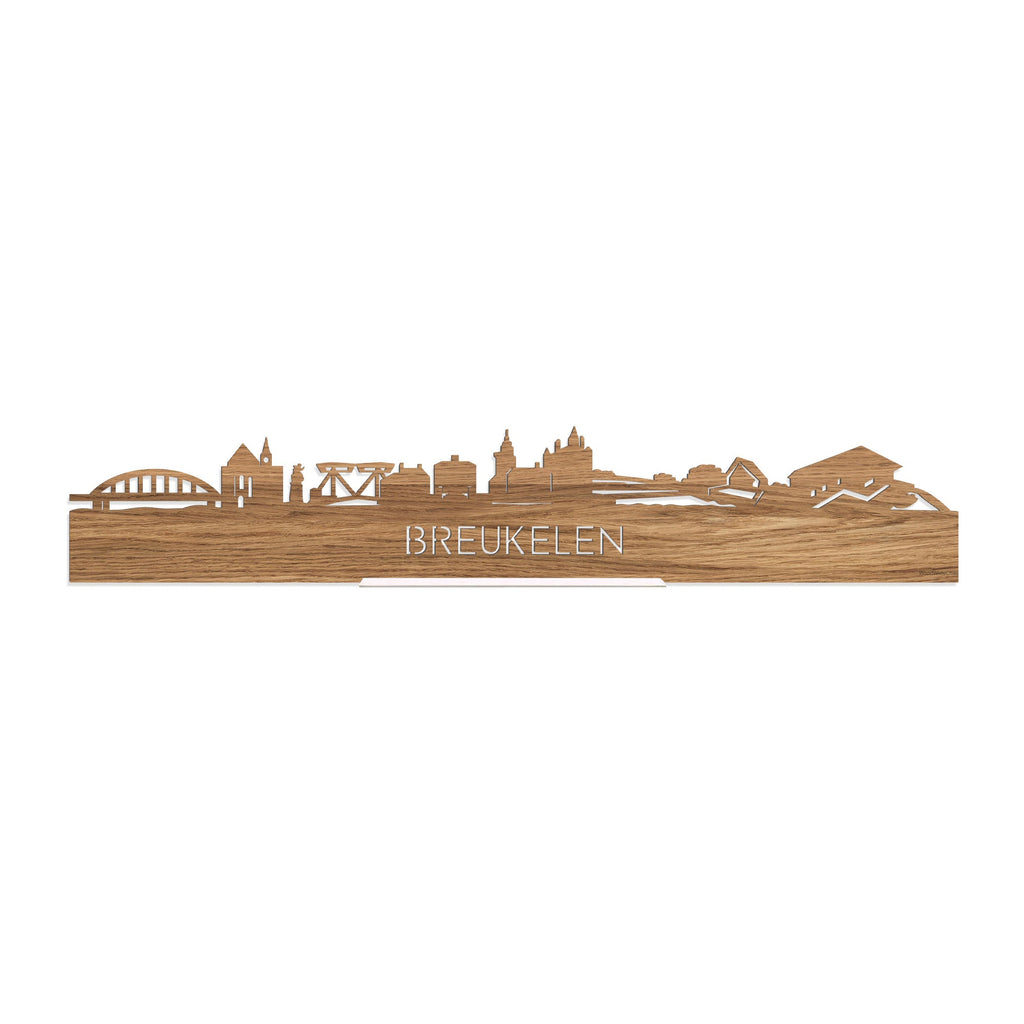 Standing Skyline Breukelen Eiken houten cadeau decoratie relatiegeschenk van WoodWideCities