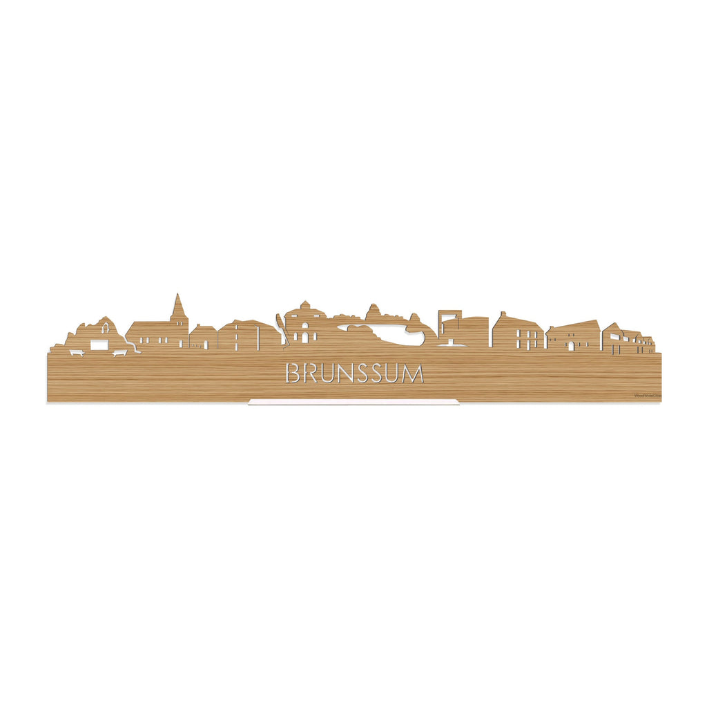 Standing Skyline Brunssum Bamboe houten cadeau decoratie relatiegeschenk van WoodWideCities