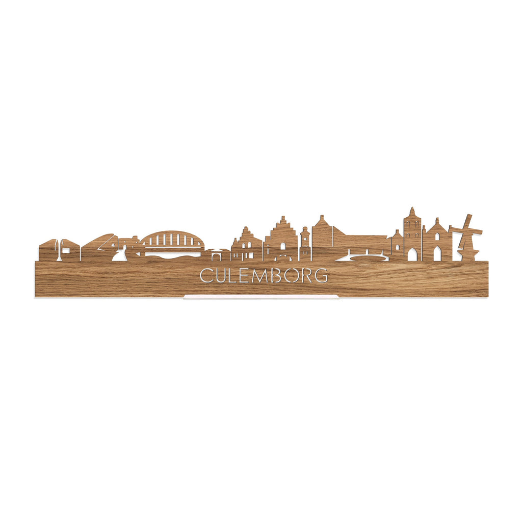 Standing Skyline Culemborg Eiken houten cadeau decoratie relatiegeschenk van WoodWideCities