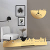 Standing Skyline Culemborg Metallic Goud gerecycled kunststof cadeau decoratie relatiegeschenk van WoodWideCities