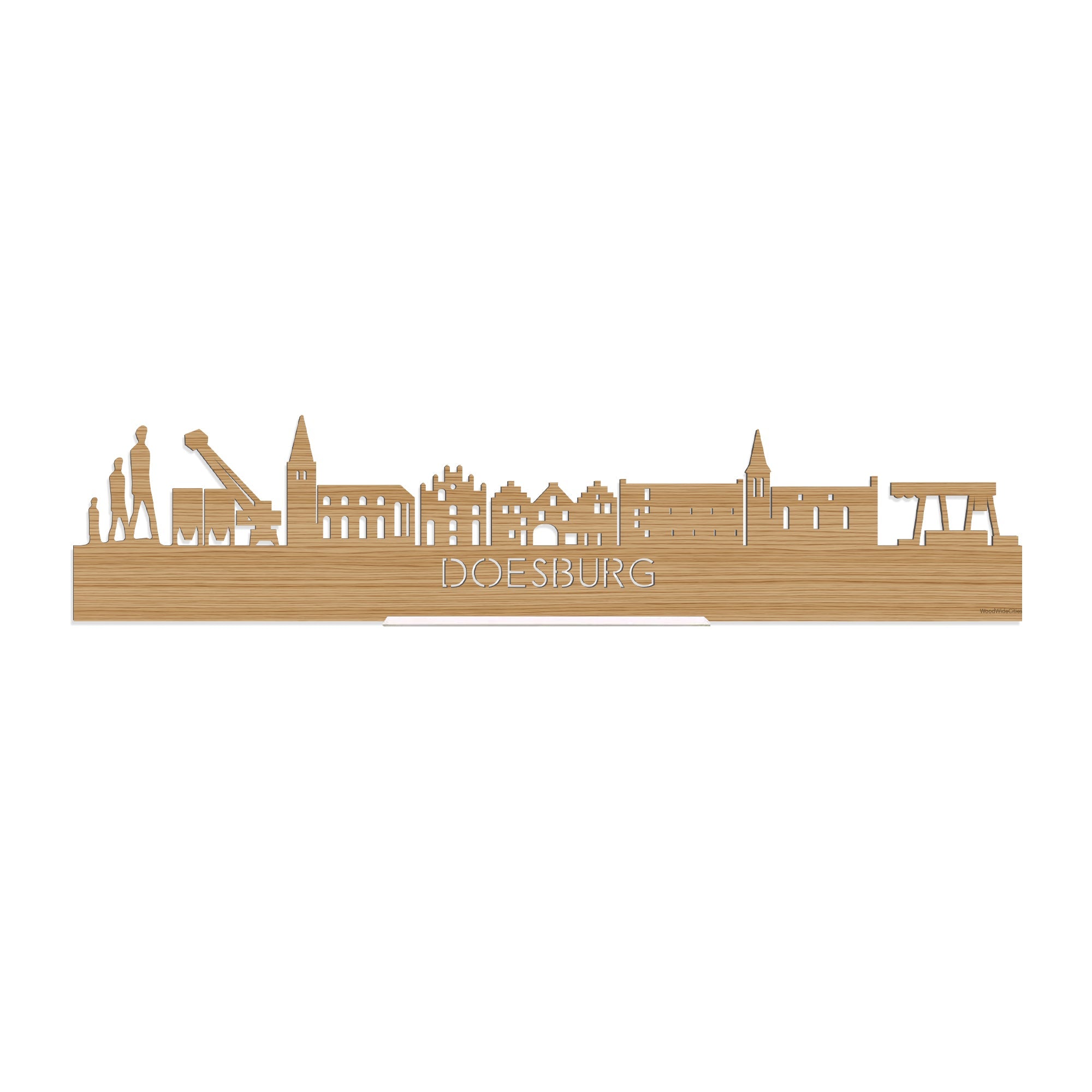 Standing Skyline Doesburg Bamboe houten cadeau decoratie relatiegeschenk van WoodWideCities