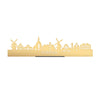 Standing Skyline Dokkum Metallic Goud gerecycled kunststof cadeau decoratie relatiegeschenk van WoodWideCities