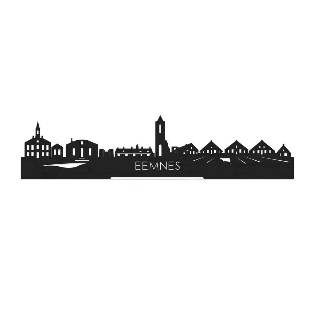 Standing Skyline Eemnes Zwart houten cadeau decoratie relatiegeschenk van WoodWideCities