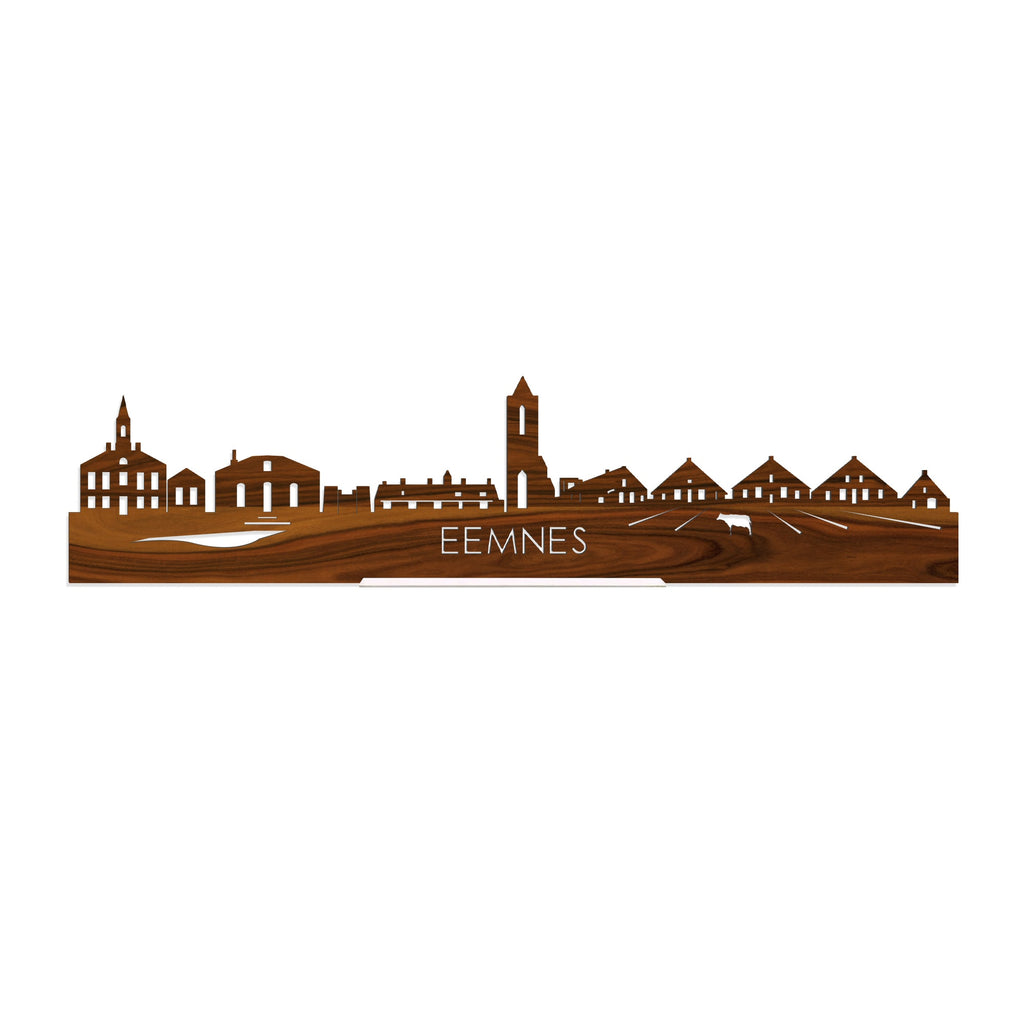 Standing Skyline Eemnes Palissander houten cadeau decoratie relatiegeschenk van WoodWideCities