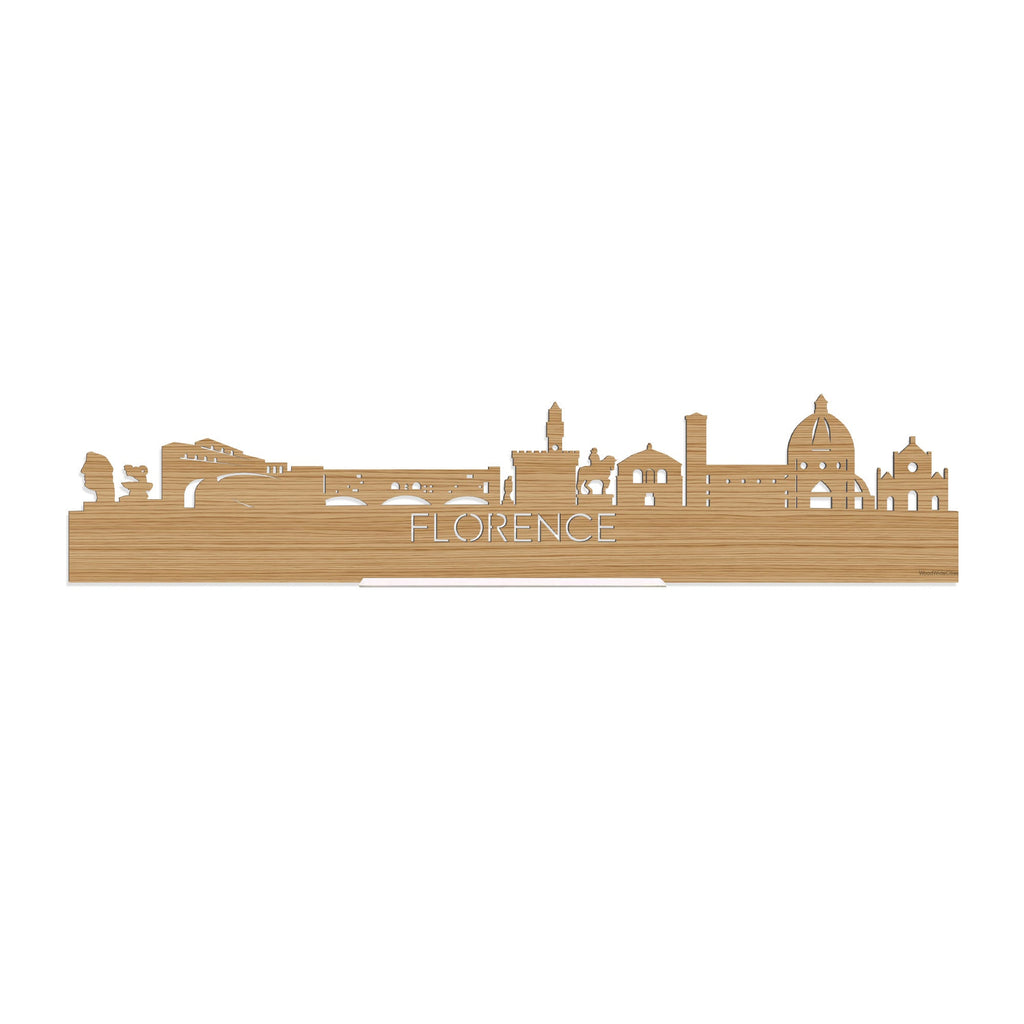 Standing Skyline Florence Bamboe houten cadeau decoratie relatiegeschenk van WoodWideCities