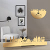 Standing Skyline Franeker Metallic Goud gerecycled kunststof cadeau decoratie relatiegeschenk van WoodWideCities