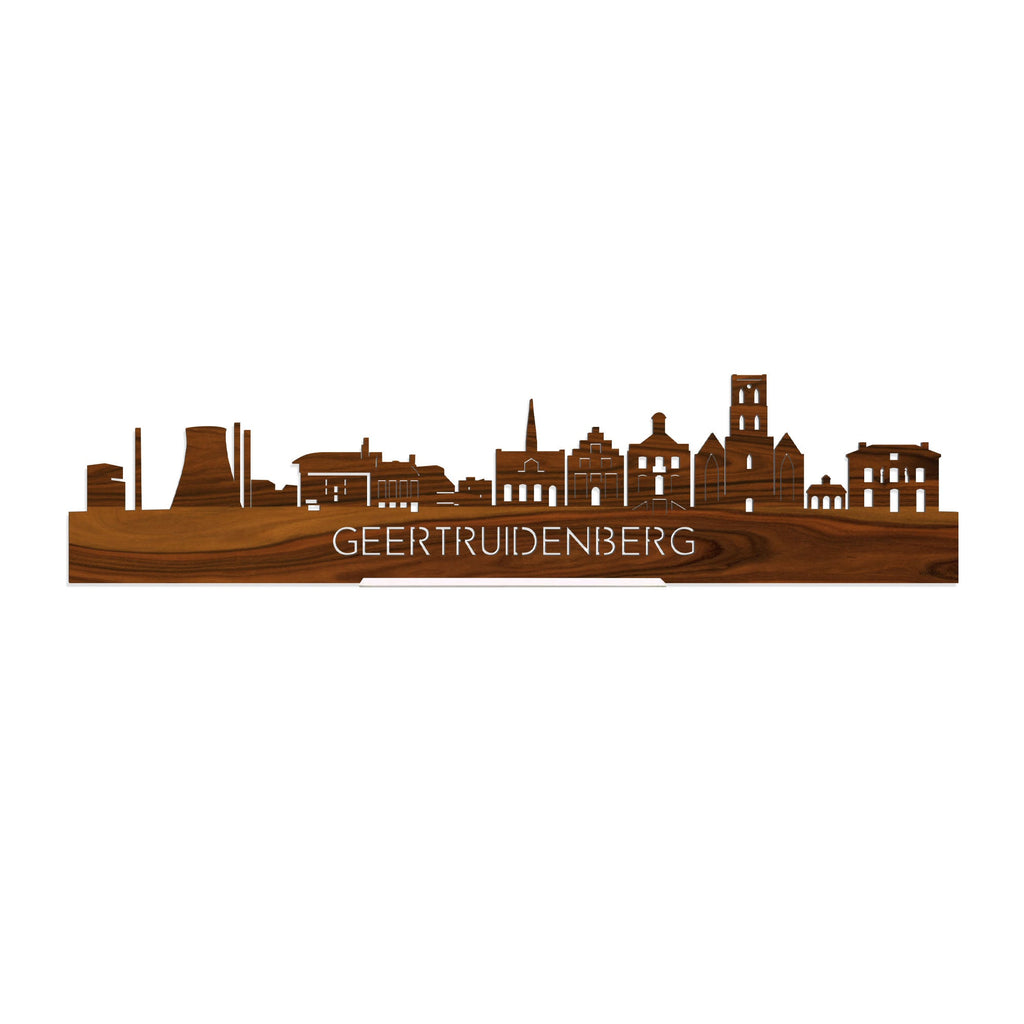 Standing Skyline Geertruidenberg Palissander houten cadeau decoratie relatiegeschenk van WoodWideCities