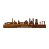 Standing Skyline Geleen Palissander houten cadeau decoratie relatiegeschenk van WoodWideCities