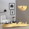 Standing Skyline Gorinchem Metallic Goud gerecycled kunststof cadeau decoratie relatiegeschenk van WoodWideCities