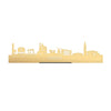 Standing Skyline Haren Metallic Goud gerecycled kunststof cadeau decoratie relatiegeschenk van WoodWideCities