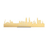 Standing Skyline Harlingen Metallic Goud gerecycled kunststof cadeau decoratie relatiegeschenk van WoodWideCities