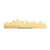 Standing Skyline Hasselt Metallic Goud gerecycled kunststof cadeau decoratie relatiegeschenk van WoodWideCities