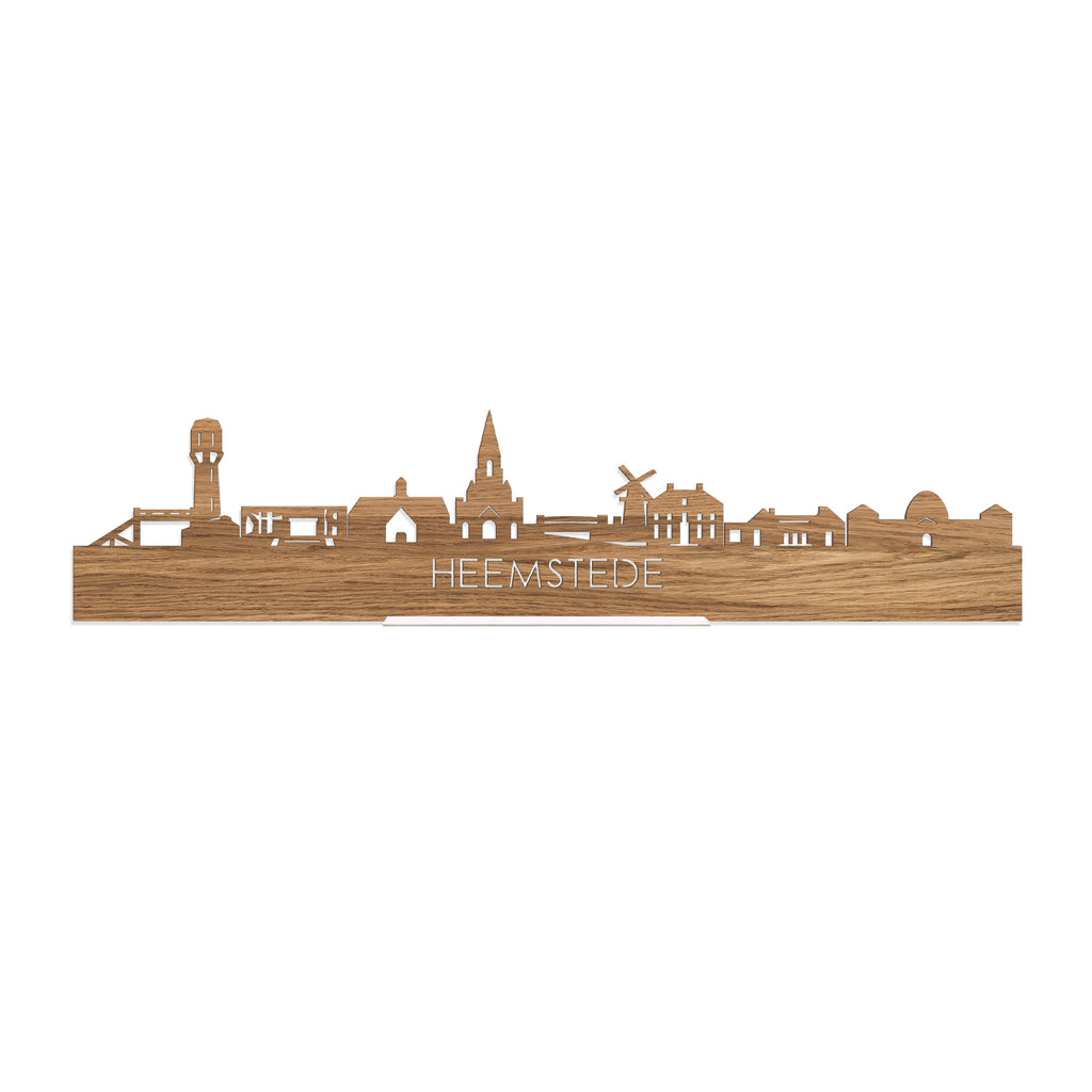 Standing Skyline Heemstede Eiken houten cadeau decoratie relatiegeschenk van WoodWideCities