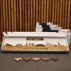 Standing Skyline Heerde Zwart houten cadeau decoratie relatiegeschenk van WoodWideCities