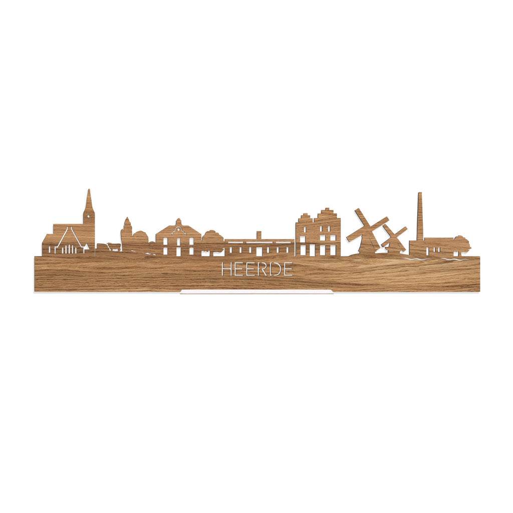 Standing Skyline Heerde Eiken houten cadeau decoratie relatiegeschenk van WoodWideCities