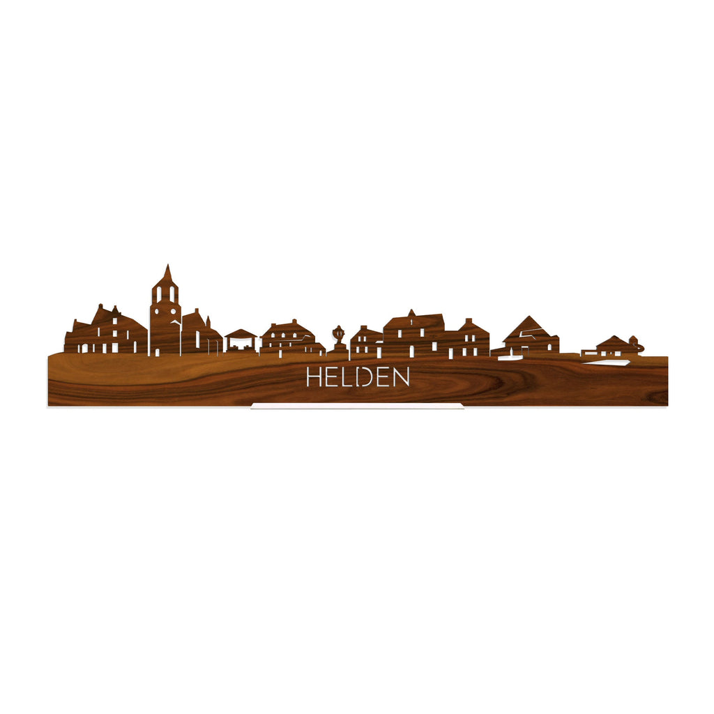 Standing Skyline Helden Palissander houten cadeau decoratie relatiegeschenk van WoodWideCities