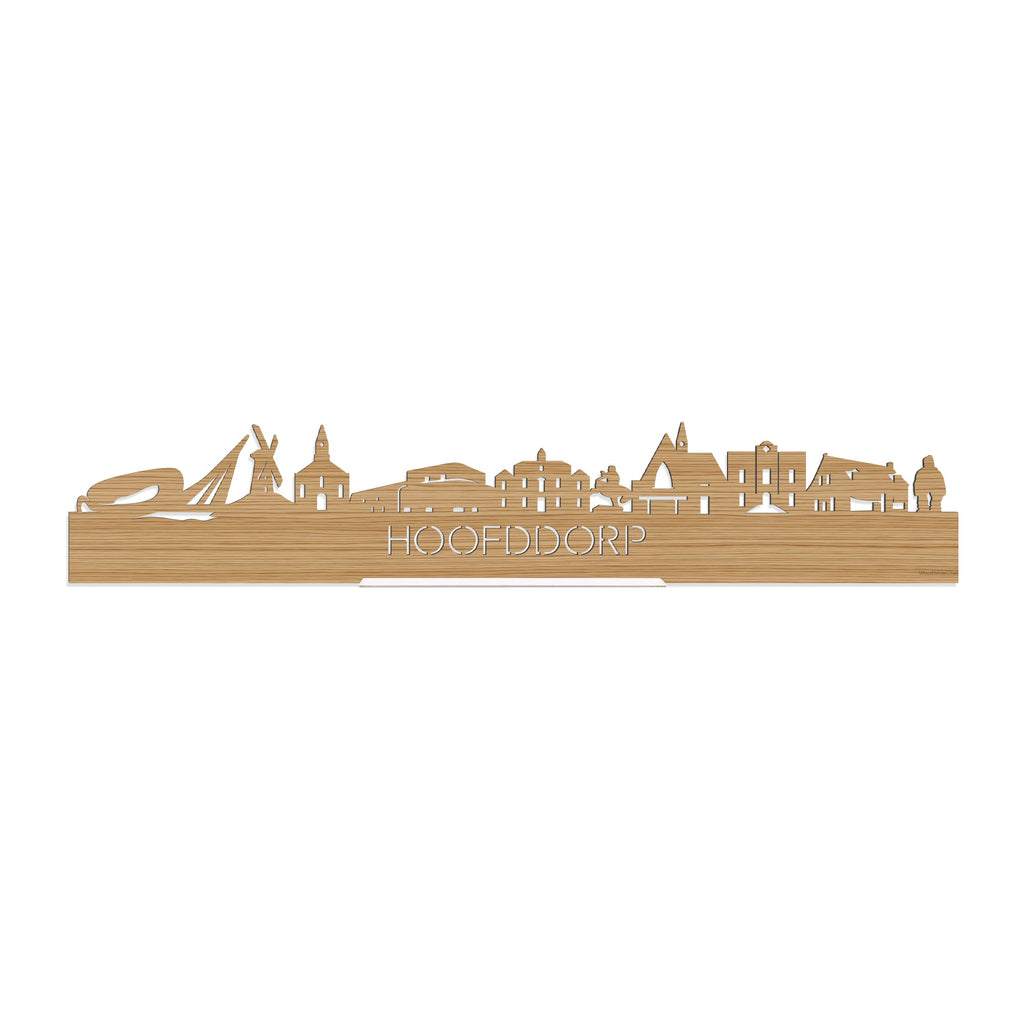 Standing Skyline Hoofddorp Bamboe houten cadeau decoratie relatiegeschenk van WoodWideCities