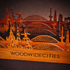Standing Skyline Jakarta Palissander houten cadeau decoratie relatiegeschenk van WoodWideCities