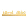 Standing Skyline Kampen Metallic Goud gerecycled kunststof cadeau decoratie relatiegeschenk van WoodWideCities