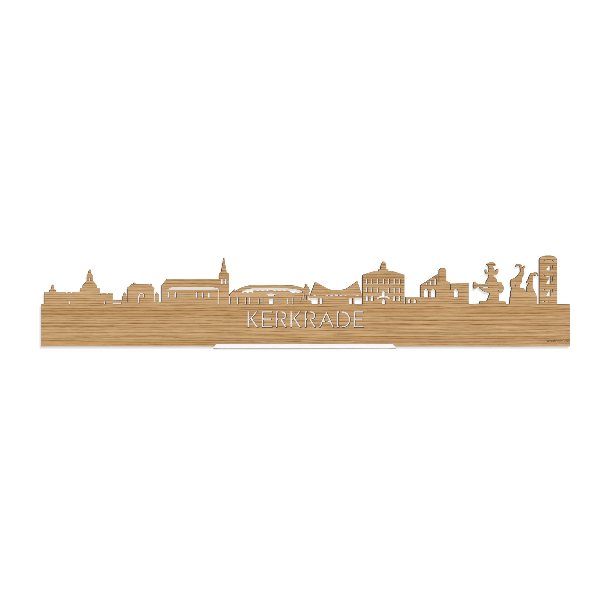 Standing Skyline Kerkrade Bamboe houten cadeau decoratie relatiegeschenk van WoodWideCities