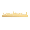 Standing Skyline Köln Metallic Goud gerecycled kunststof cadeau decoratie relatiegeschenk van WoodWideCities