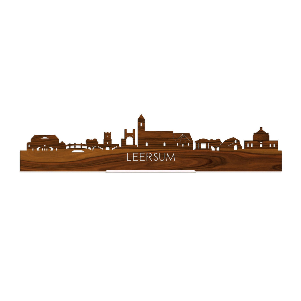 Standing Skyline Leersum Palissander houten cadeau decoratie relatiegeschenk van WoodWideCities