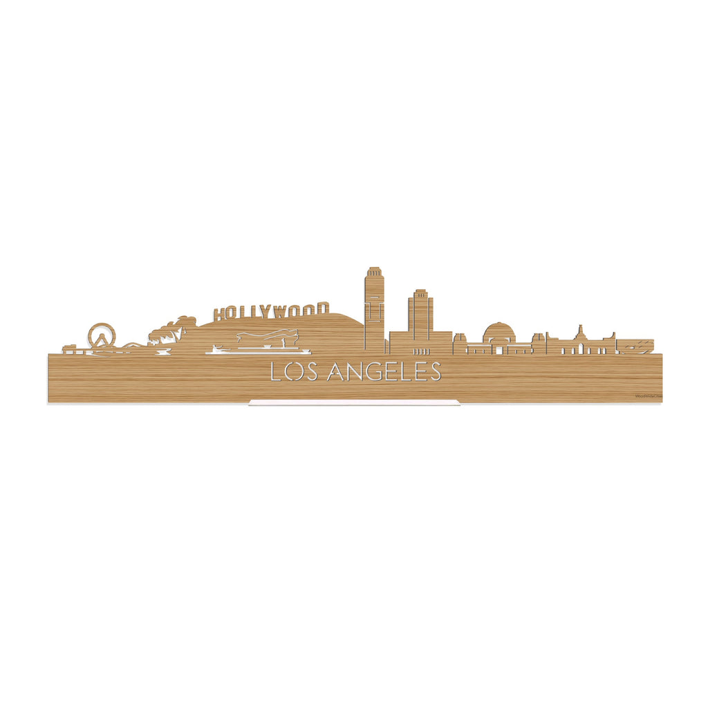 Standing Skyline Los-angeles Bamboe houten cadeau decoratie relatiegeschenk van WoodWideCities