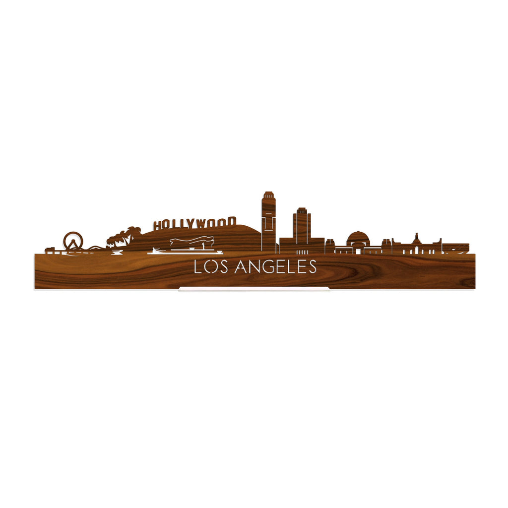 Standing Skyline Los-angeles Palissander houten cadeau decoratie relatiegeschenk van WoodWideCities