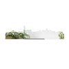 Standing Skyline Malaga Spiegel 40 cm houten cadeau decoratie relatiegeschenk van WoodWideCities